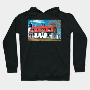 Sunny Spring Day at Point Betsy Lighthouse Hoodie